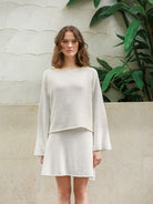 2404-08 Milly Sweater (a), Milly Skirt short(b) or long (c) - Modèle - Sandnes Garn