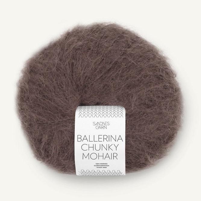 BALLERINA CHUNKY MOHAIR 3880 - Mork Sjokolade - Sandnes Garn