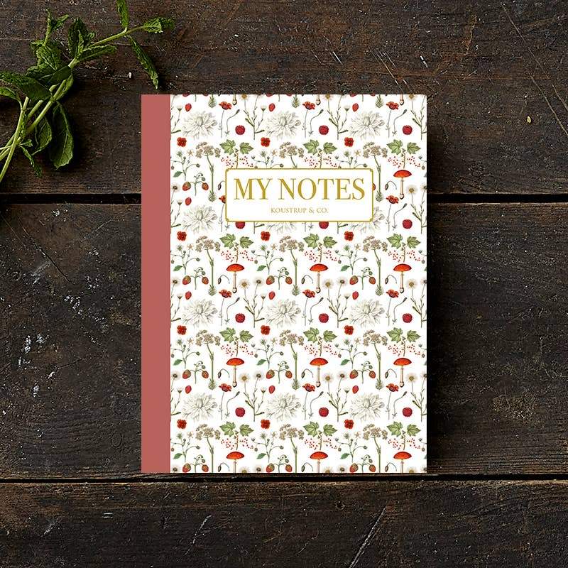 Carnets A5 Koustrupco Red Floral - Koustrupco