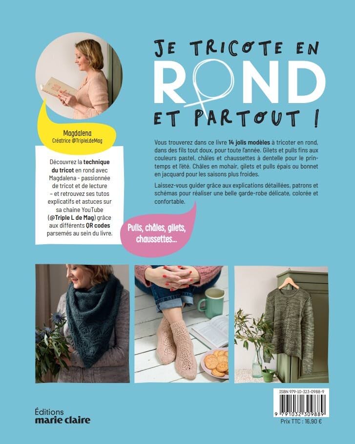 Je tricote en rond et partout - 14 modèles à tricoter - Laine et Tricot