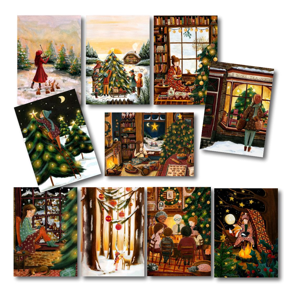 Lot de 10 cartes Esther Bennink Christmas - Esther Bennink