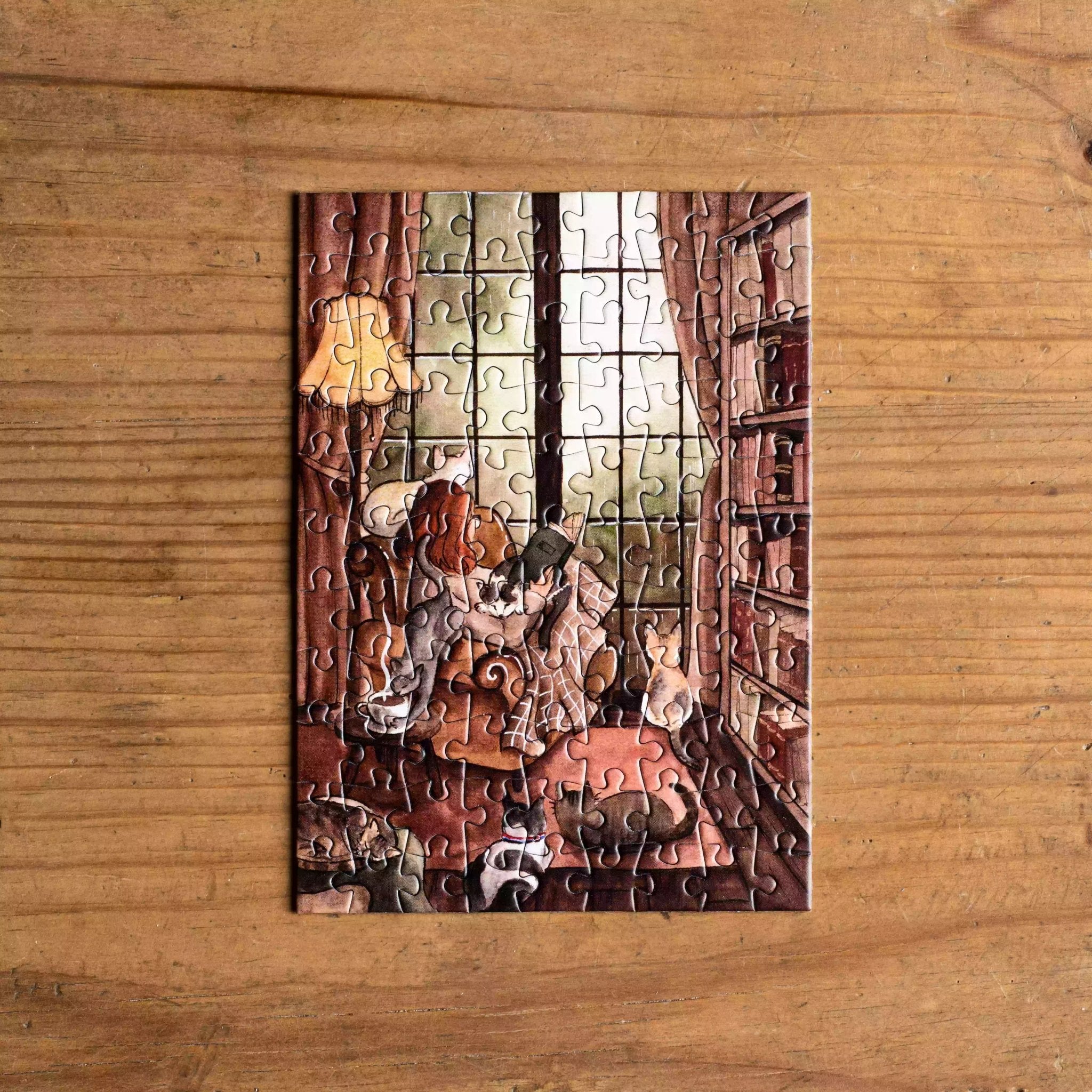 Mini Puzzle Cats and Books - 99 pièces - Trevell