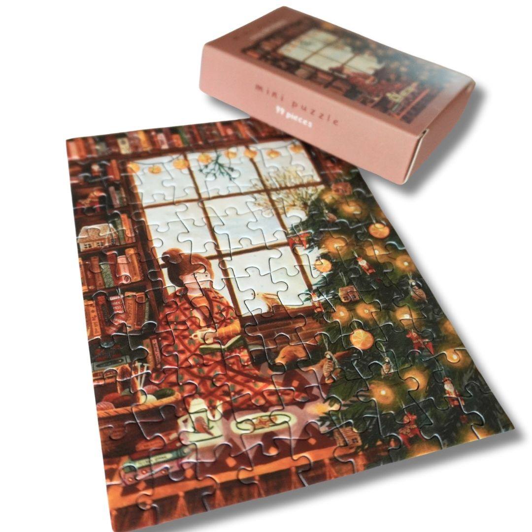 Mini puzzle Esther Bennink - 99 pièces Cozy Christmas - Laine et Tricot