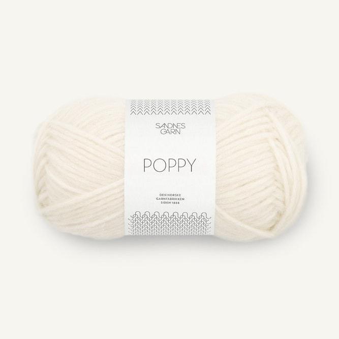 POPPY 1002 - Hvit - Sandnes Garn