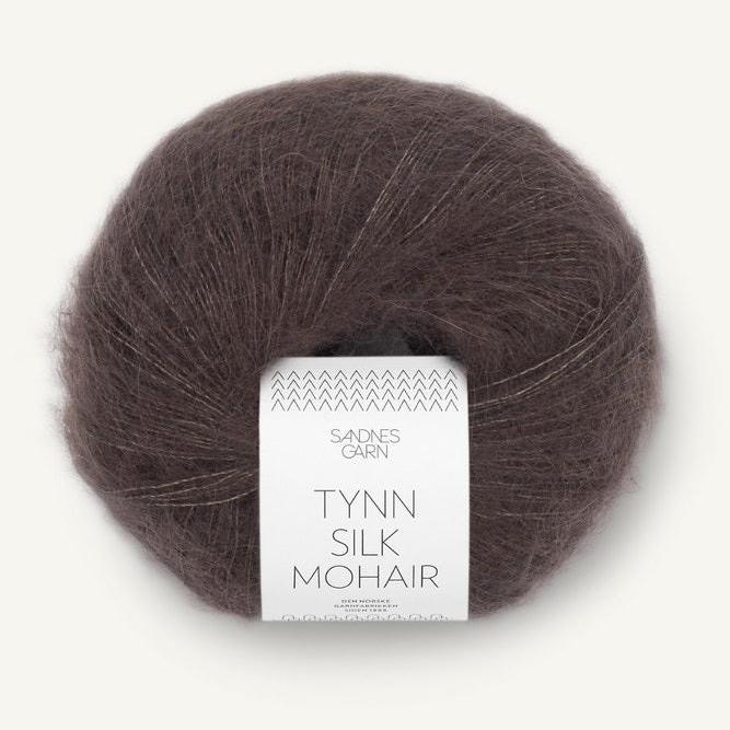 TYNN SILK MOHAIR 3880 - Mork Sjokolade - Sandnes Garn