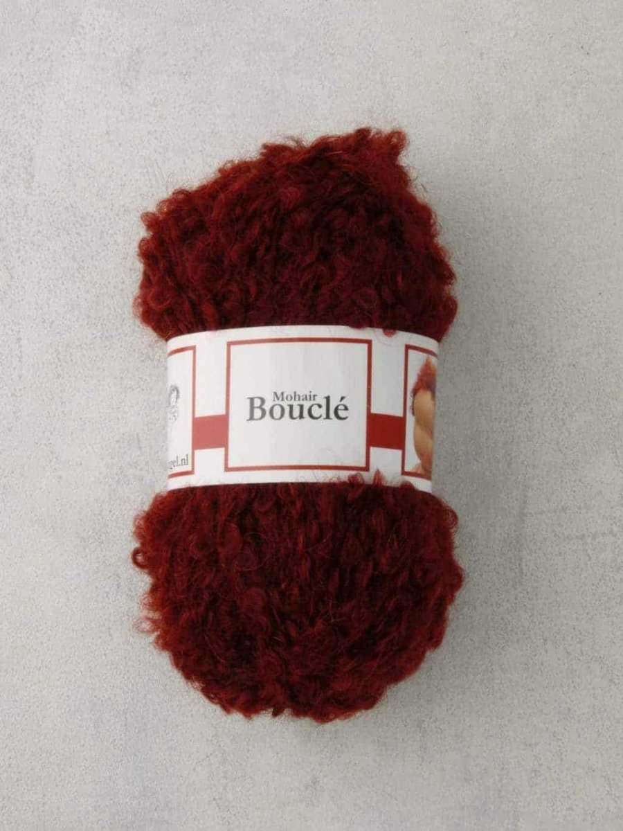 MOHAIR BOUCLE 4570-Red Brown - De Witte Engel