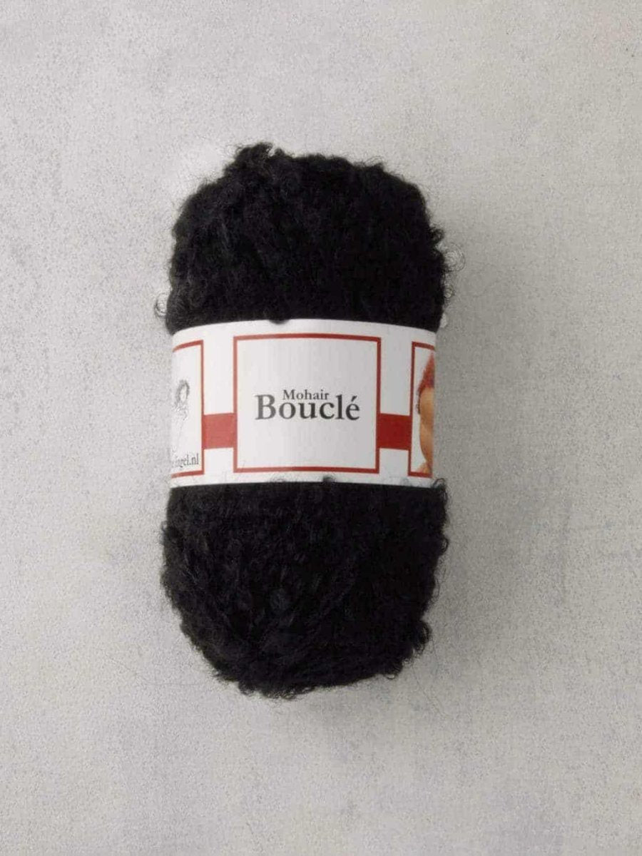 MOHAIR BOUCLE 4580-Black - De Witte Engel